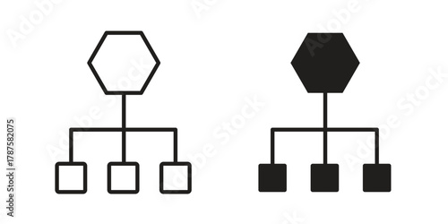 Flowchart icon for web design, mobile apps