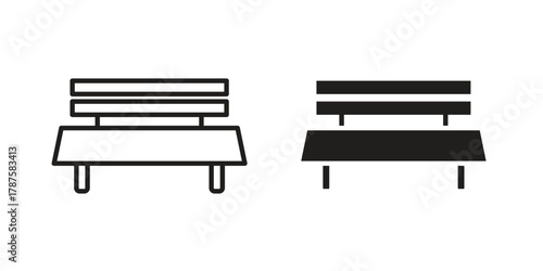 Garden Bench icon for web design, mobile apps