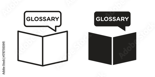 Glossary icon for web design, mobile apps