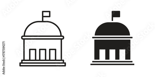 Government icon for web design, mobile apps