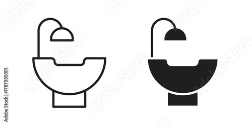 Hair washer sink icon for web design, mobile apps