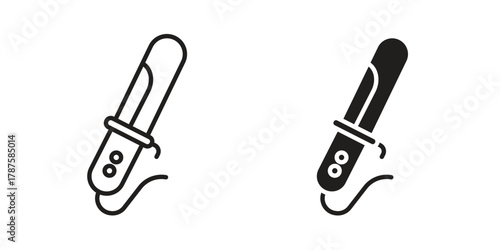 Hair curler icon for web design, mobile apps