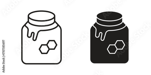 Honey jar icon for web design, mobile apps