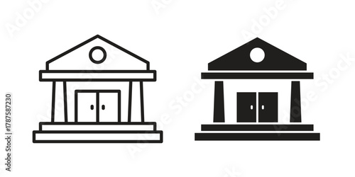 Institute icon for web design, mobile apps