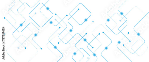 Abstract futuristic technology background. Technology background with crossed lines and dots.