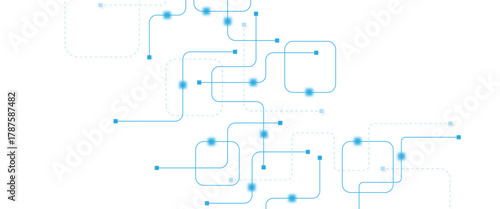 Abstract futuristic technology background. Technology background with crossed lines and dots.