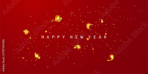 Happy New Year 2026 background, luxury design, festival vector illustration.