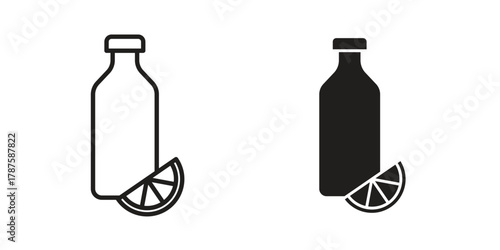 Juice bottle icon for web design, mobile apps