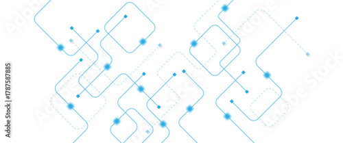 Abstract futuristic technology background. Technology background with crossed lines and dots.