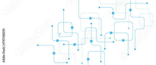 Abstract futuristic technology background. Technology background with crossed lines and dots.