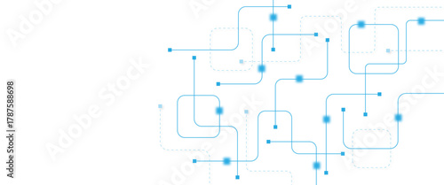 Abstract futuristic technology background. Technology background with crossed lines and dots.