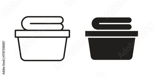 Laundry basket icon for web design, mobile apps