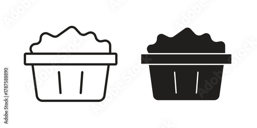 laundry hamper icon for web design, mobile apps