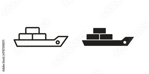 Logistic ship icon for web design, mobile apps