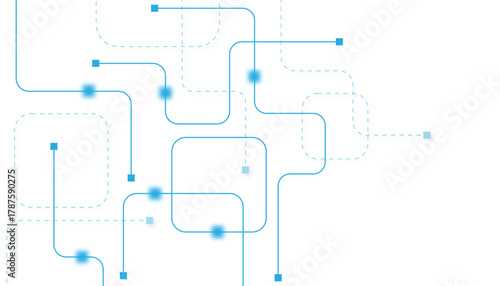 Abstract futuristic technology background. Technology background with crossed lines and dots.