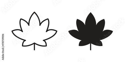 Maple leaf icon for web design, mobile apps