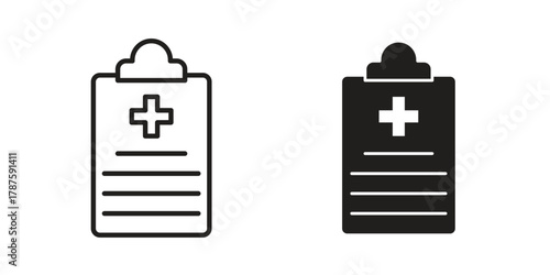 Medical records icon for web design, mobile apps