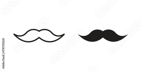 Moustache icon for web design, mobile apps