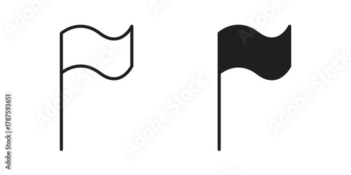 Plain flag icon for web design, mobile apps