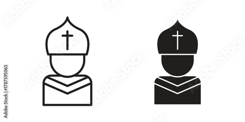 Pope icon for web design, mobile apps