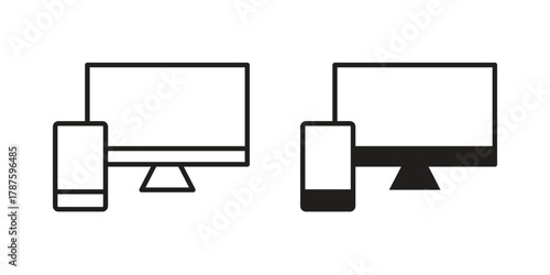 Responsive icon for web design, mobile apps