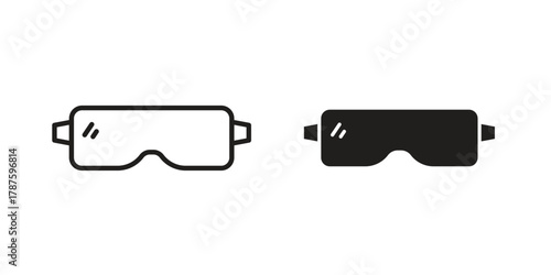 Safety glasses icon for web design, mobile apps