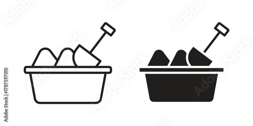 Sandbox icon for web design, mobile apps