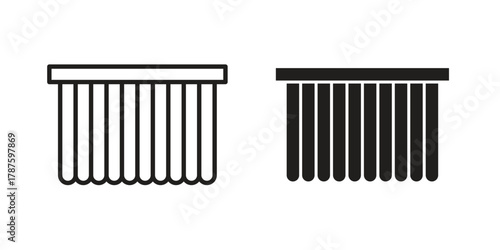 Shower curtain icon for web design, mobile apps