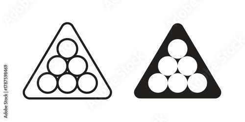 Snooker icon for web design, mobile apps