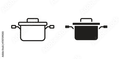 Stew pot icon for web design, mobile apps
