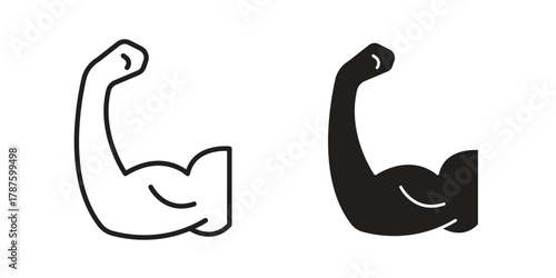 Strength training icon for web design, mobile apps