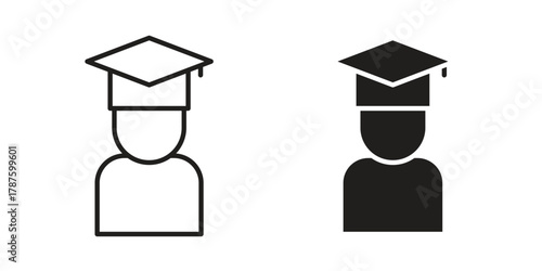 Student icon for web design, mobile apps