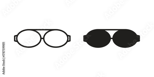 Sun glasses icon for web design, mobile apps