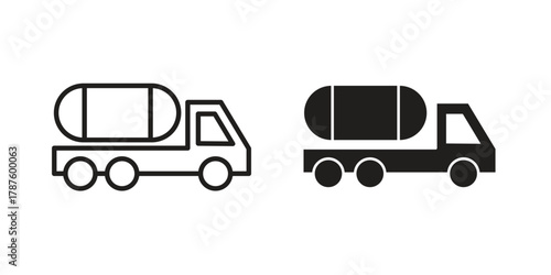 Tank truck icon for web design, mobile apps