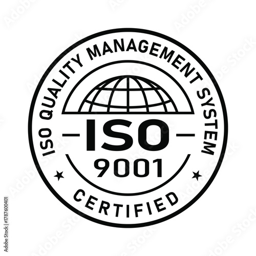 Iso 9001 quality management system certified standard certification logo