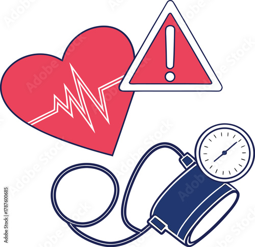 Health danger from high blood pressure and heart disease requires awareness and management for a healthy cardiovascular system