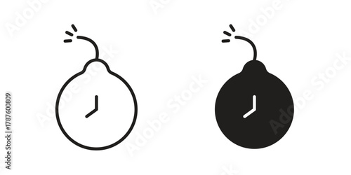Time bomb icon for web design, mobile apps