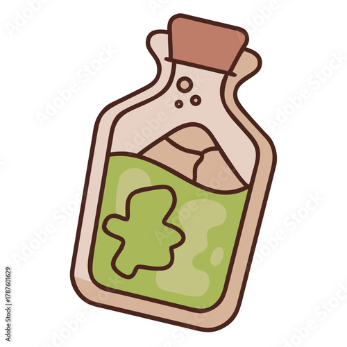 Potion bottle with green liquid