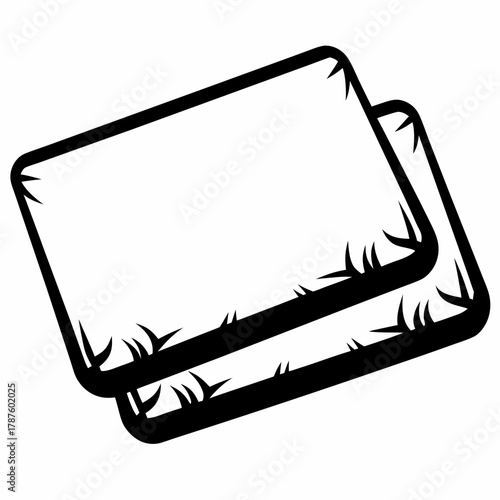 Two white cloths stacked on top of each other