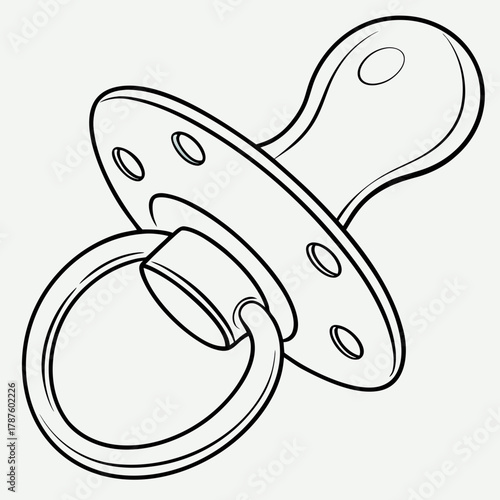 Illustration of a baby pacifier for infants