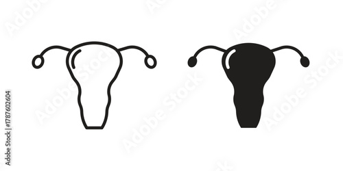 Uterus icon for web design, mobile apps