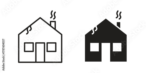 Winter Cabin icon for web design, mobile apps