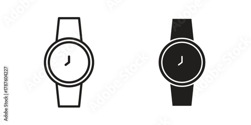 Wristwatch icon for web design, mobile apps