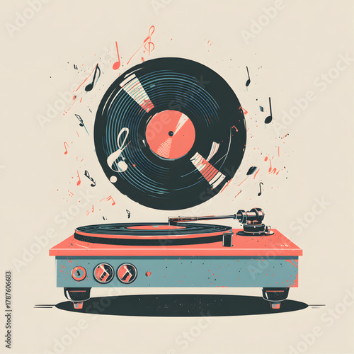 retro music background