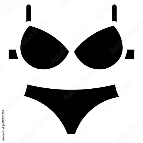 Bra of underwear vector outline icon. Isolated outline icon lingerie. Vector illustration bra of underwear on white background.