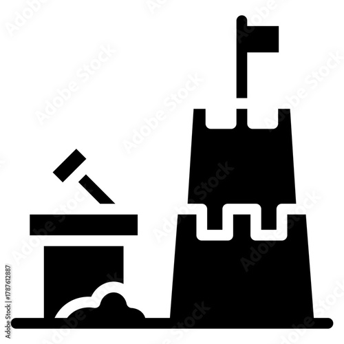 Sand castle icon