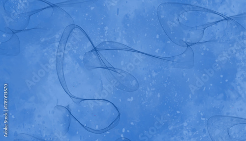 Blue Smoke Abstract, Underwater Ink Swirl, Soft Blue Flowing Lines,