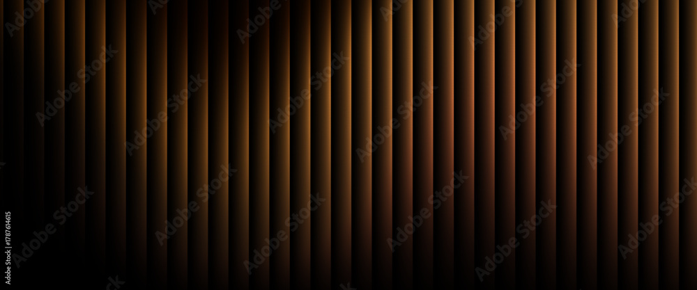 Obraz premium Glowing golden sunset light with summer energy. Vibrant orange and yellow gradient lines with fractal glass effect create radiant pattern full of sunshine and joy. glass effect.