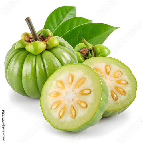 fresh garcinia isolated on white background perfect