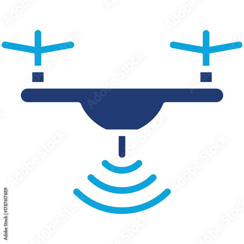 Drone mixed color icon
